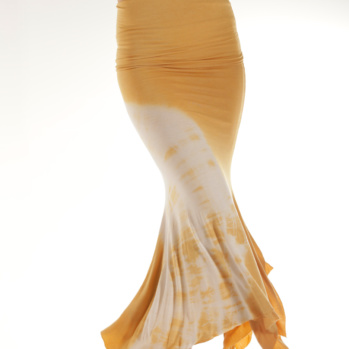 Jamaican gold tie-dye skirt