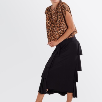 Pakolo Ruffle skirt (Solid Black)