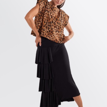 Pakolo Ruffle skirt (Solid Black)