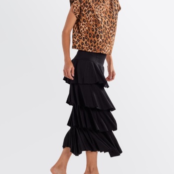 Pakolo Ruffle skirt (Solid Black)