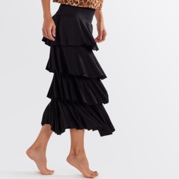 Pakolo Ruffle skirt (Solid Black)