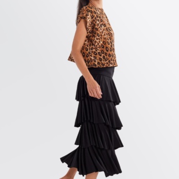 Pakolo Ruffle skirt (Solid Black)