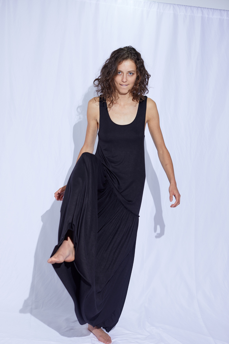 Thulum dress, Solid black