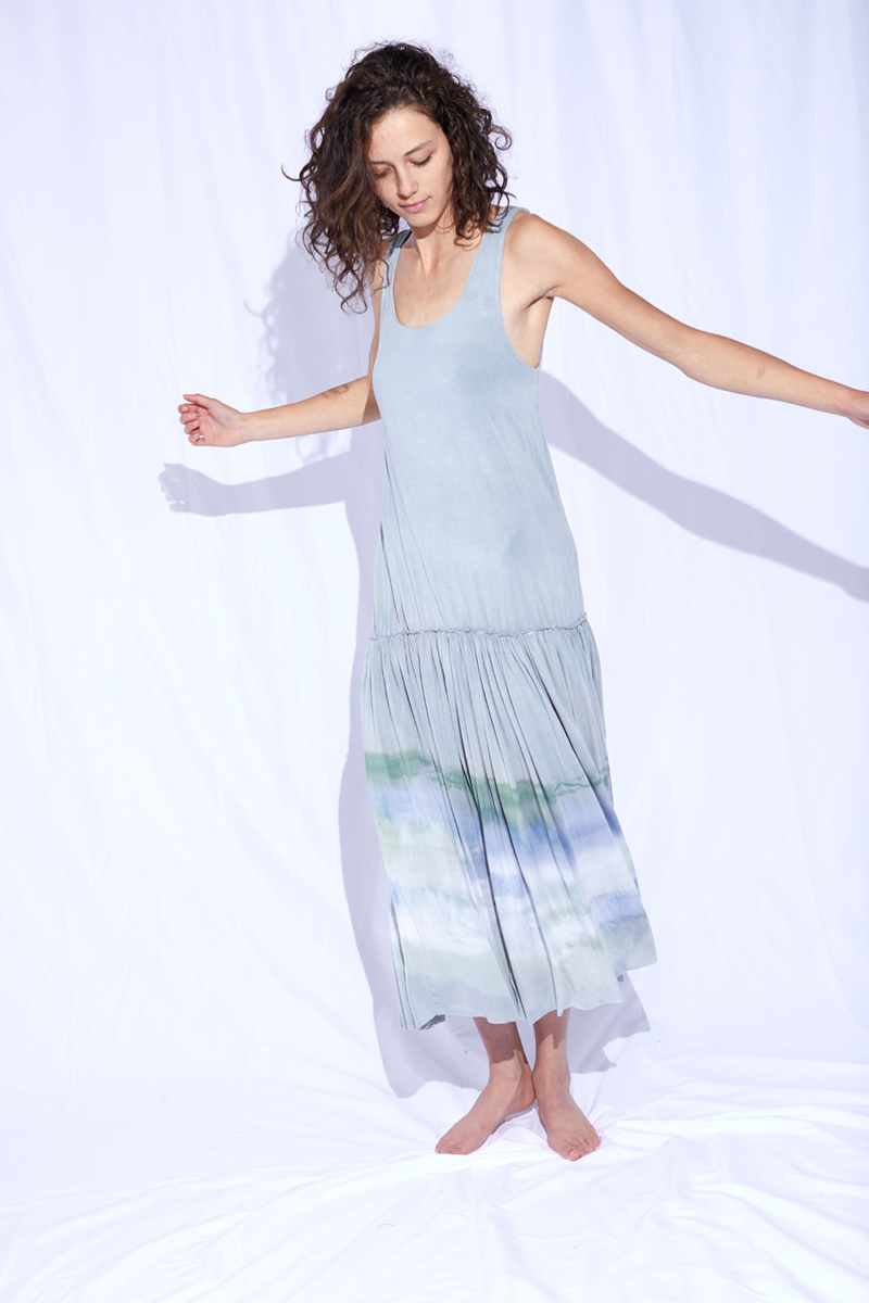 Thulum dress, London fog colour