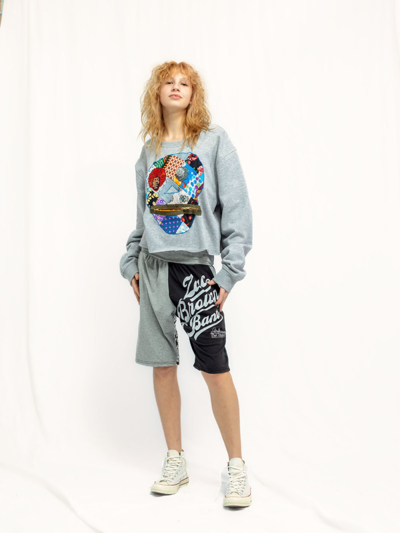 Skull ART Sweatshirt Crop